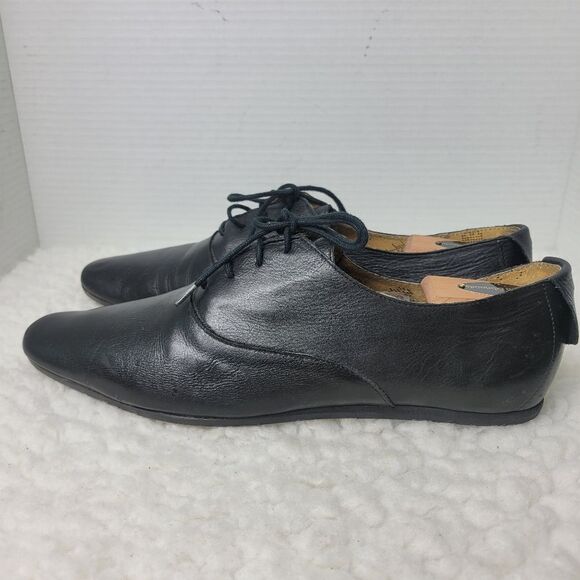H By Hudson Oxford Mens Shoes Size 10 Black  Leather Lace Up Dress Almond To main image 10